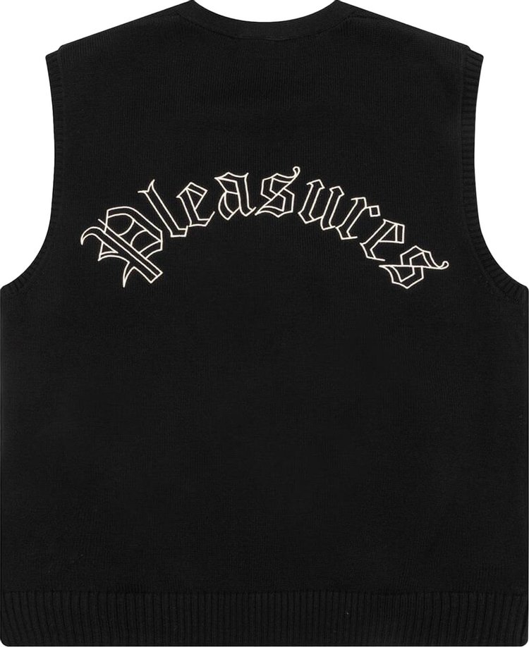 Pleasures Cage Sweater Vest Black