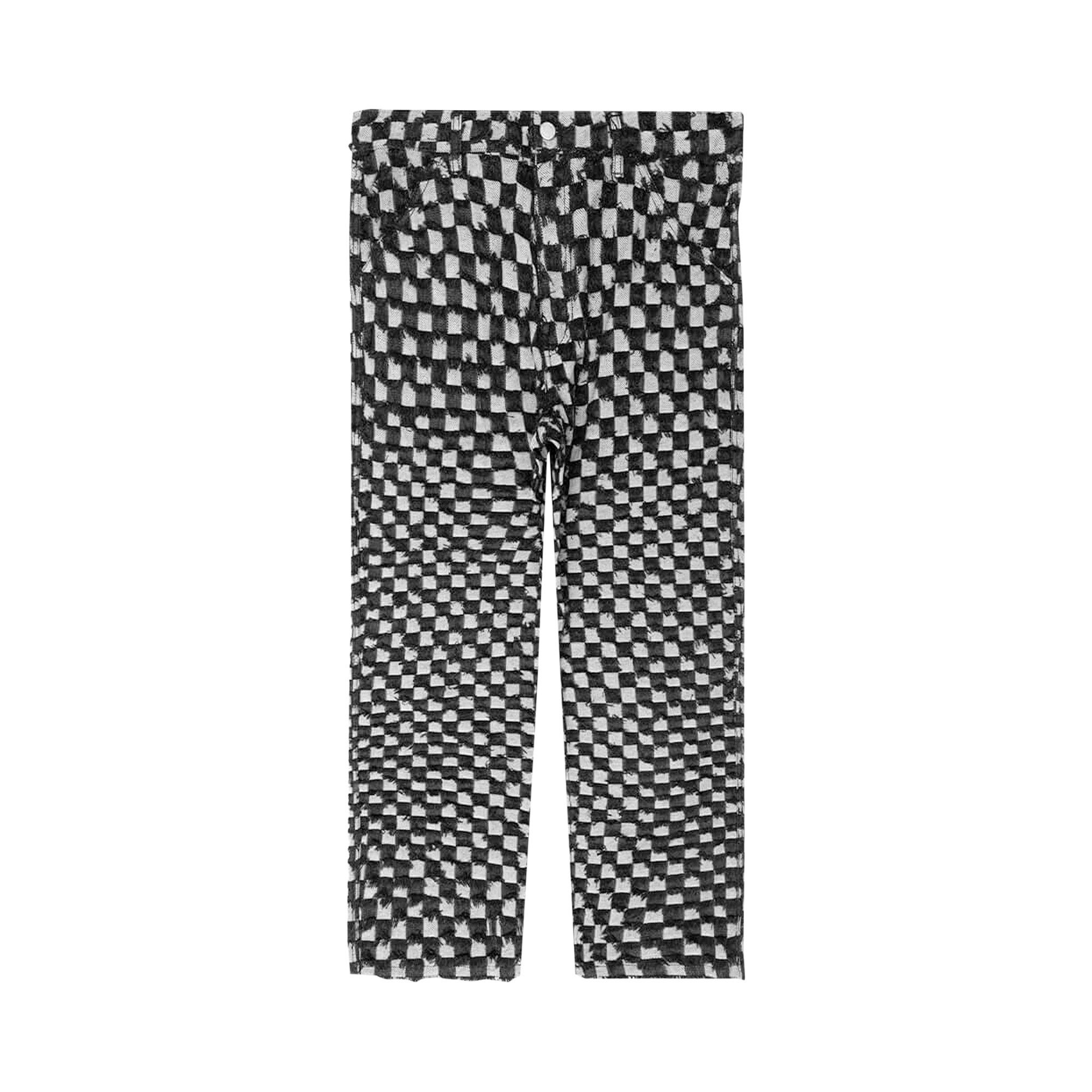 Buy Pleasures Curfew Checker Work Pants Black P23F001 BLAC