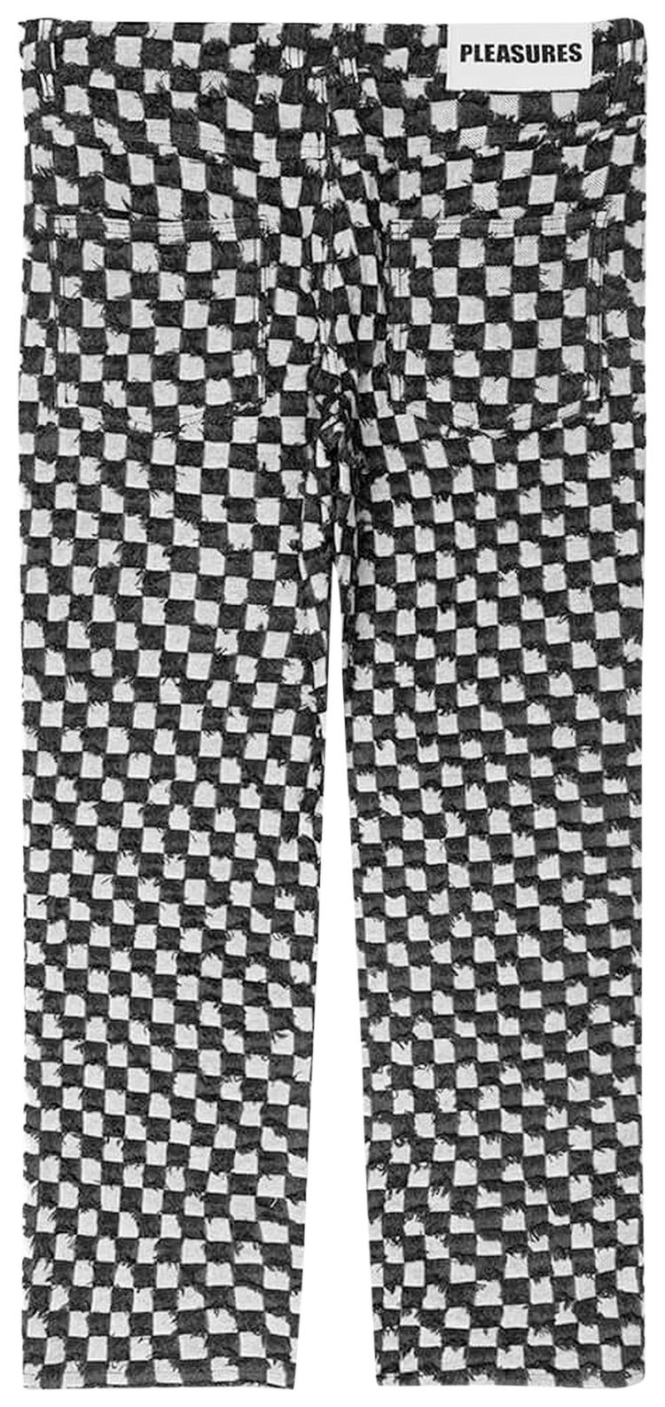 Pleasures Curfew Checker Work Pants Black