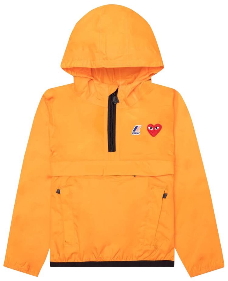 Comme des Garcons PLAY Kids x K Way Half Zip Jacket Orange