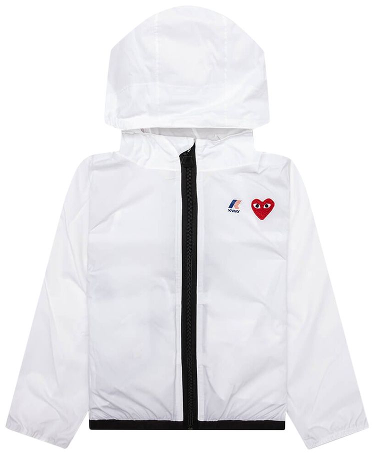 Comme des Garcons PLAY Kids x K Way Full Zip Jacket White