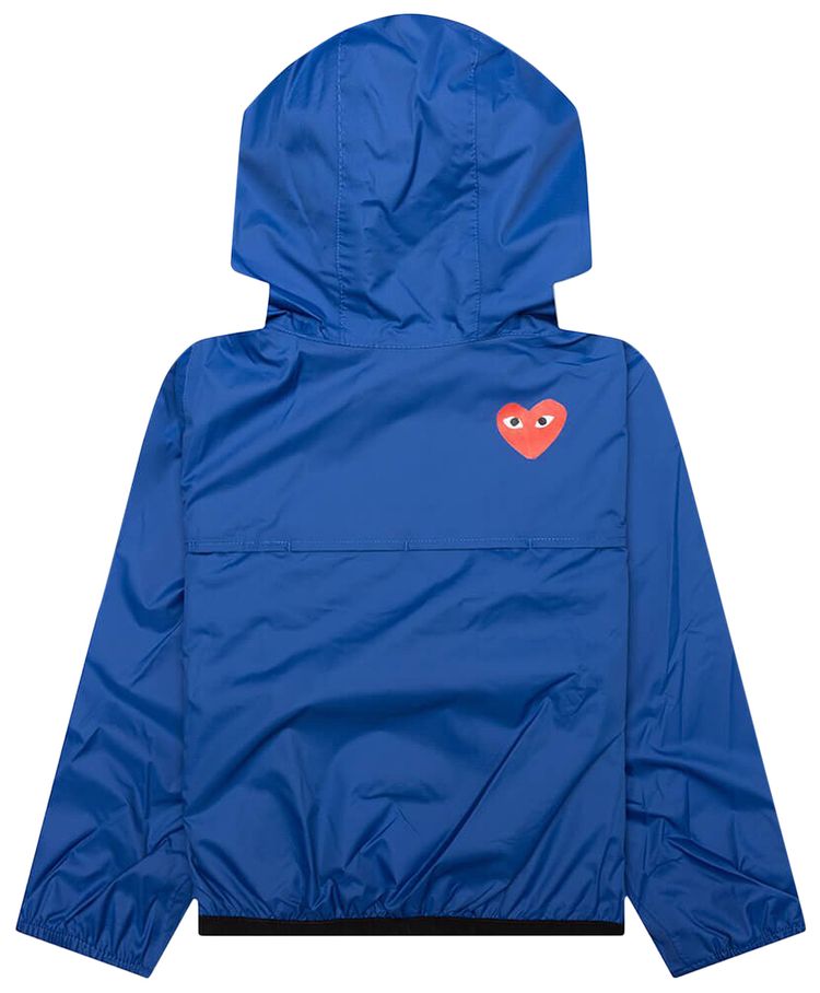 Comme des Garcons PLAY Kids x K Way Half Zip Jacket Blue