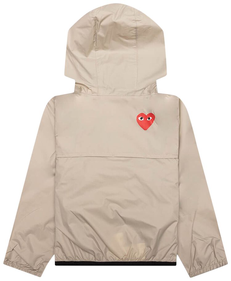 Comme des Garcons PLAY Kids x K Way Half Zip Jacket Beige