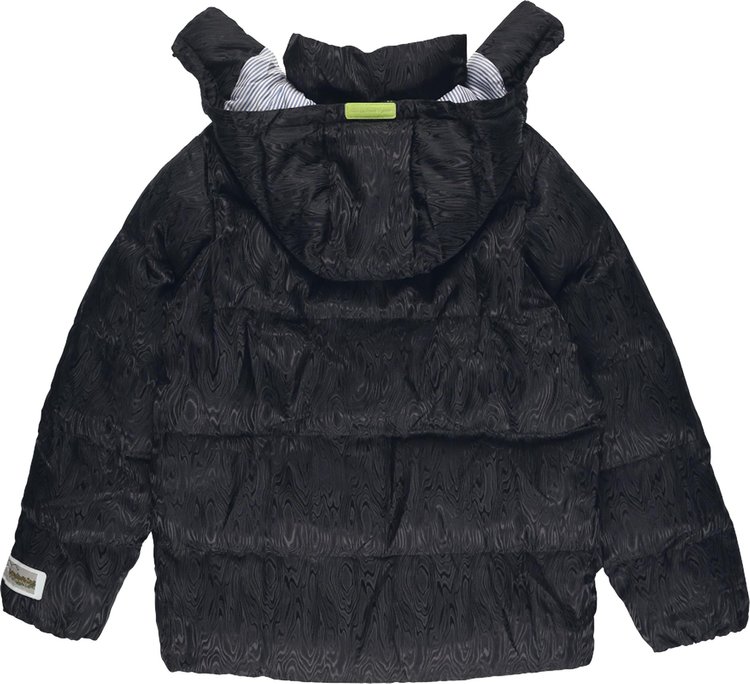 Advisory Board Crystals Moire Puffer Coat Black