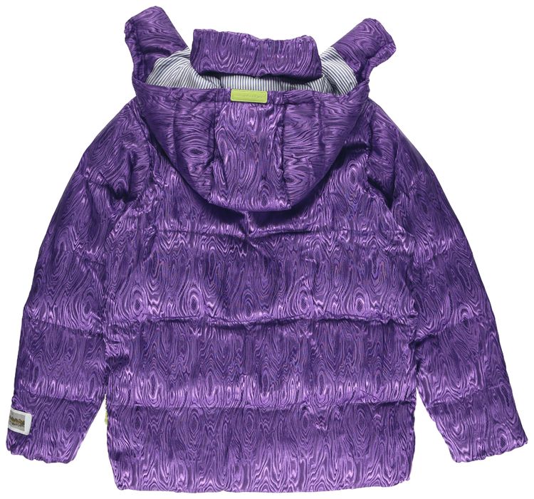 Advisory Board Crystals Moire Puffer Coat Purple