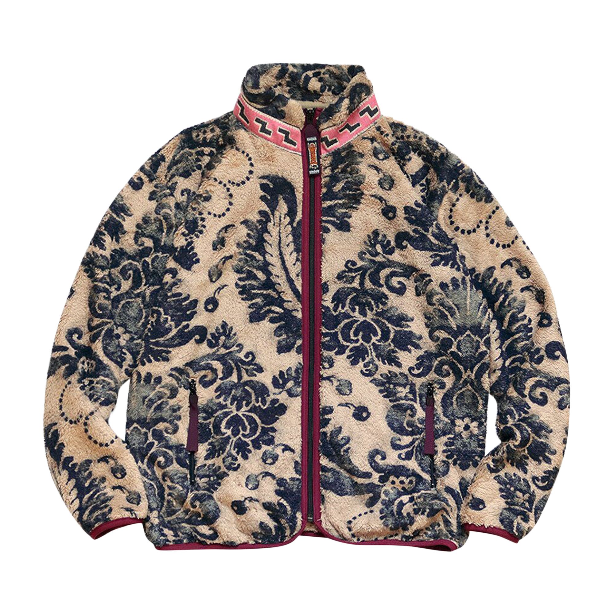 Buy Kapital Virgin Mary Damask Fleece Zip Blouson 'Beige' - EK