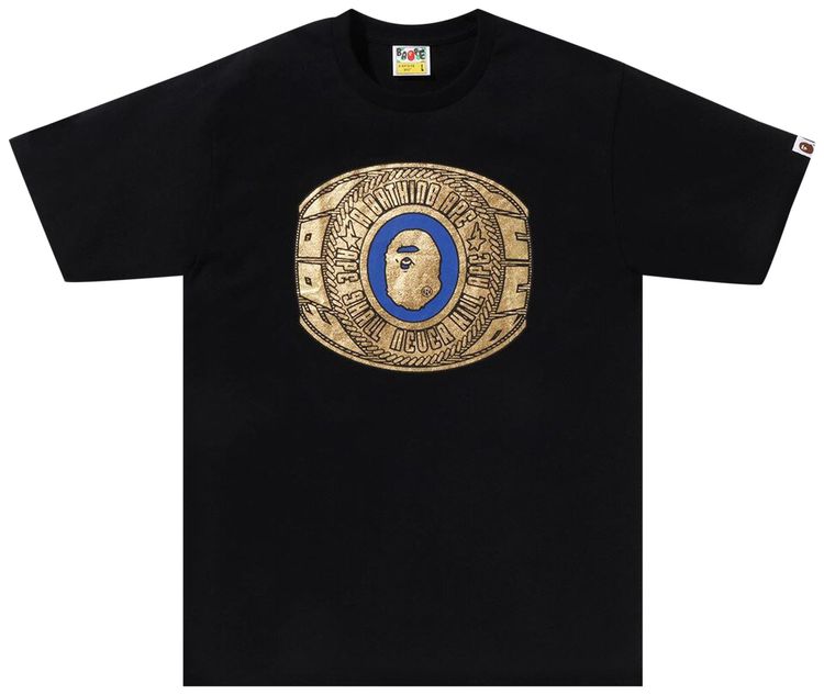 BAPE Foil Bape College Ring Tee Black