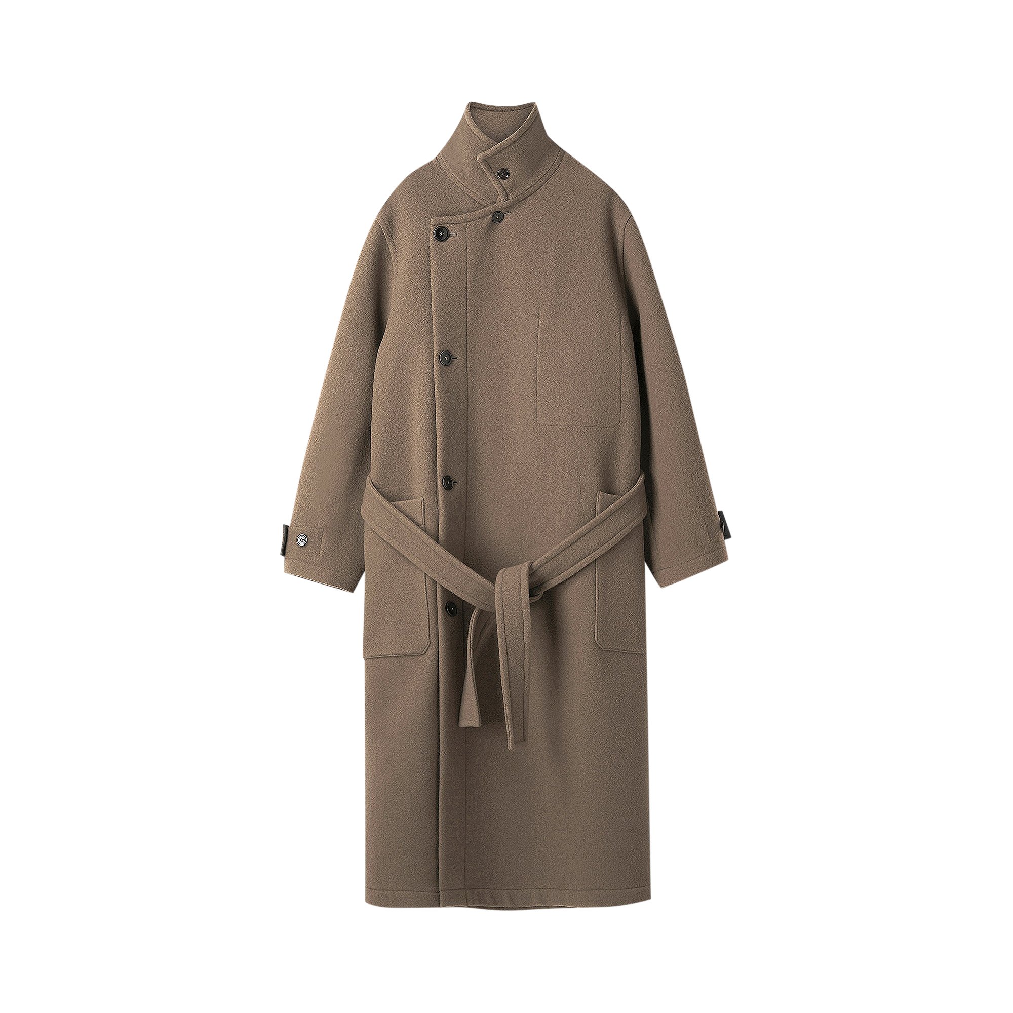 Buy Lemaire Wrap Coat 'Dark Squirrel' - CO1037 LF1116 BR500 | GOAT