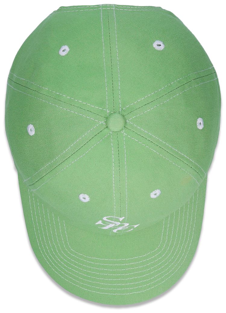 Sporty  Rich Logo Embroidered Baseball Cap Kelly Green