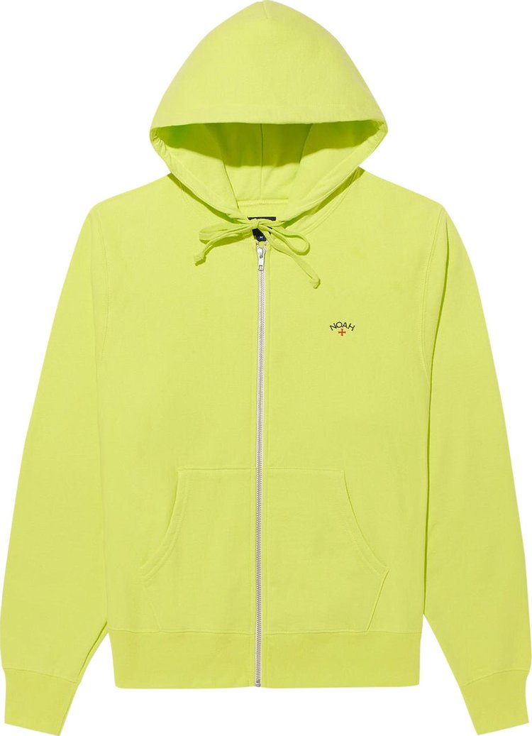 Noah Lightweight Zip Up Sweatshirt 'Lime'