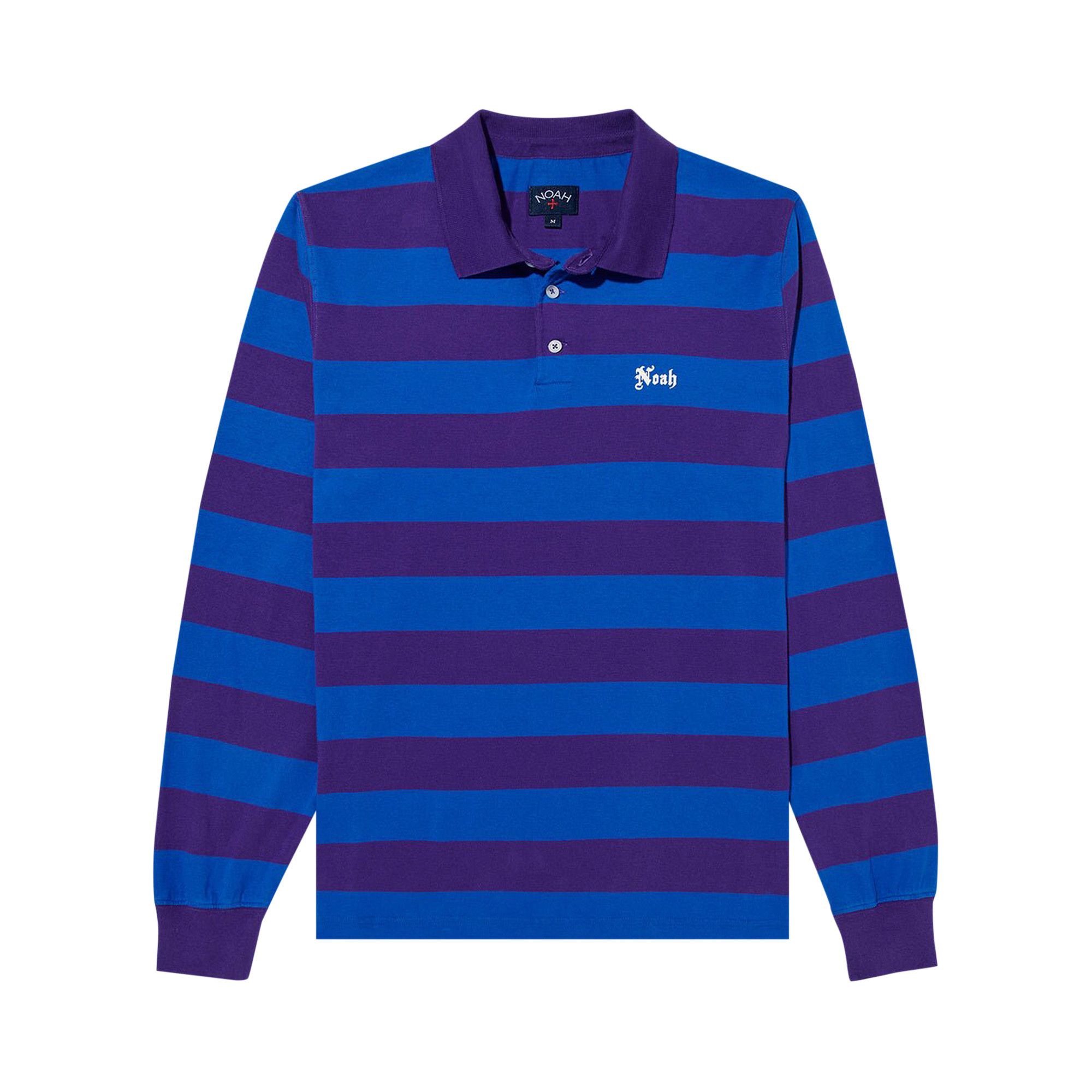 Buy Noah Jersey Long-Sleeve Polo 'Purple/Royal' - KN132FW23 PURP