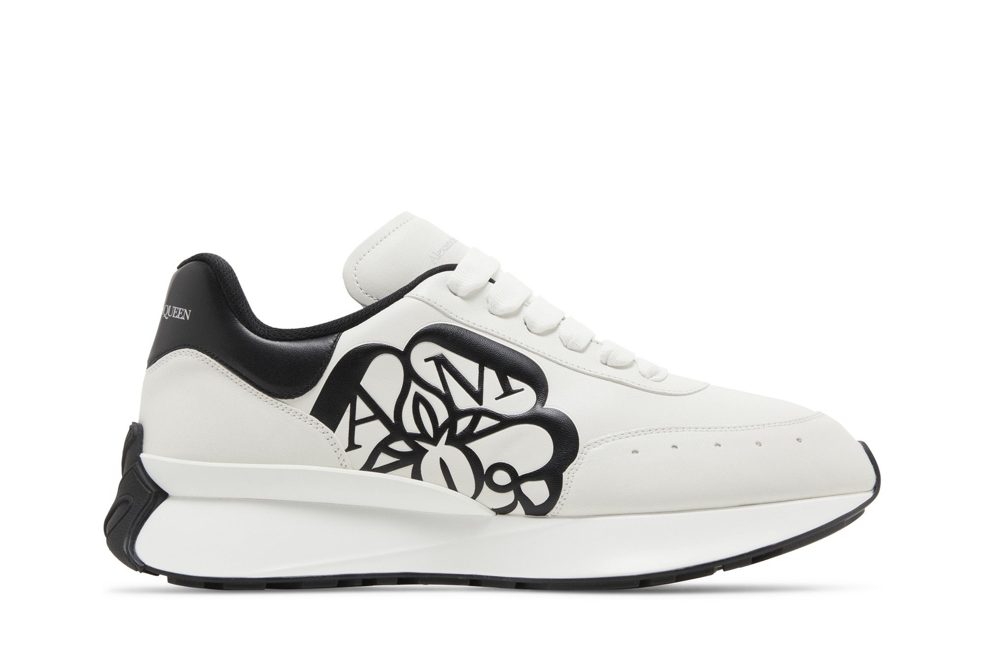 Achetez des Alexander McQueen Sprint Runner White Black 691342 WIC95 9061 GOAT FR