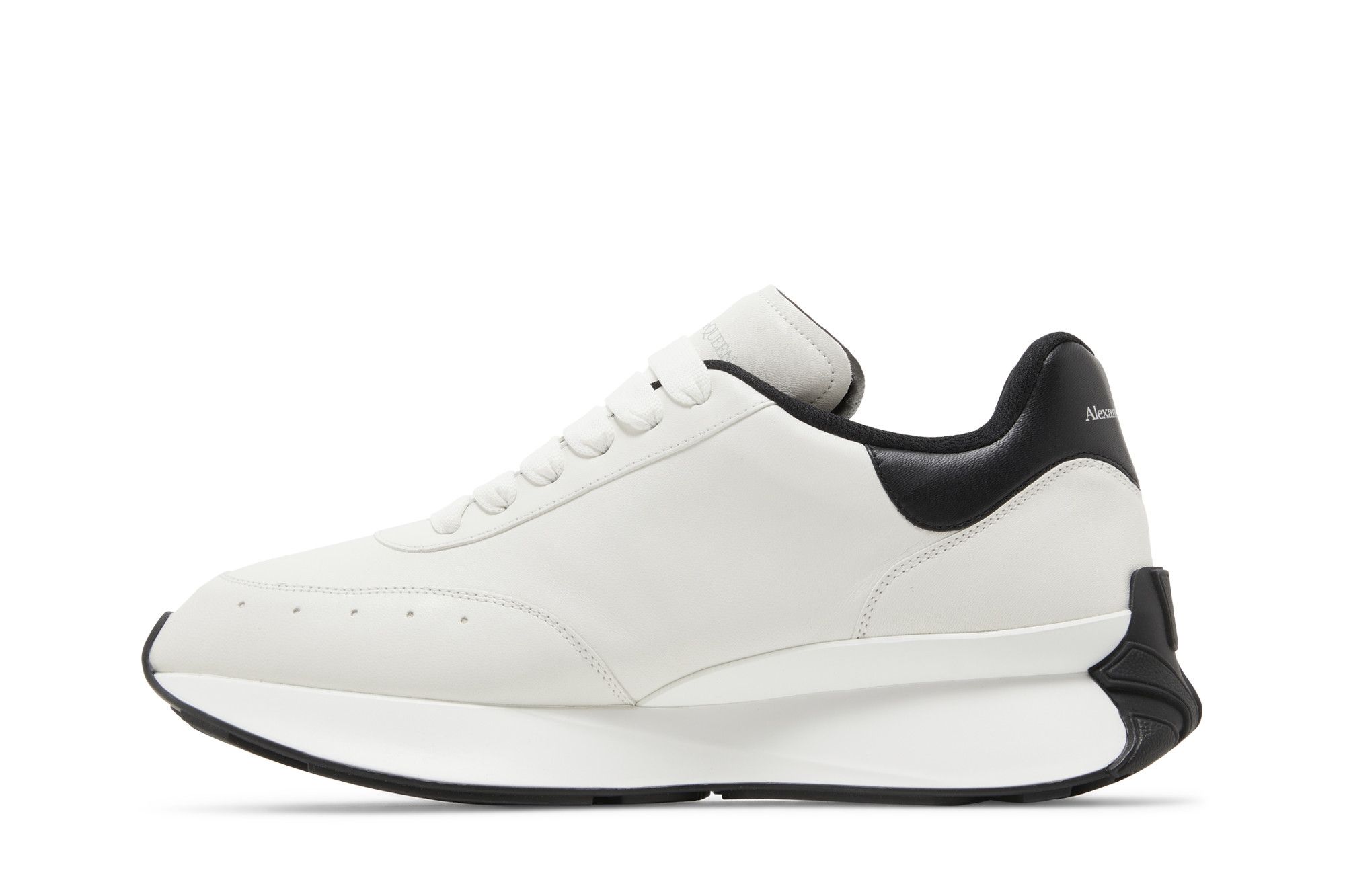Buy Alexander McQueen Sprint Runner 'White Black' - 691342