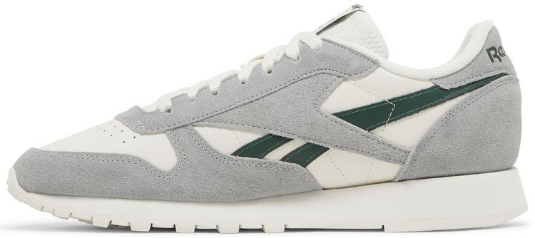Reebok Classic Leather Pure Grey Dark Green