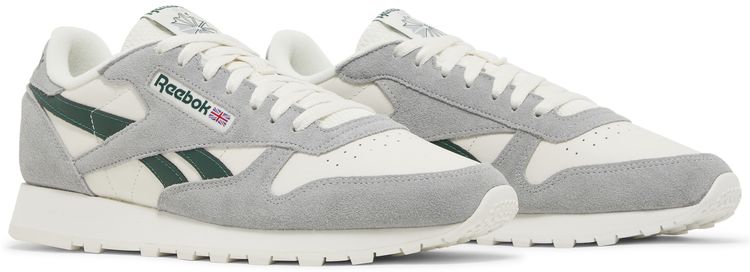 Reebok Classic Leather Pure Grey Dark Green