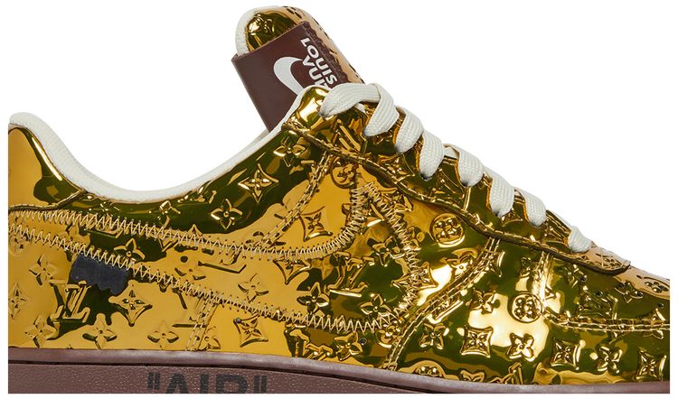 Louis Vuitton x Air Force 1 Low Metallic Gold
