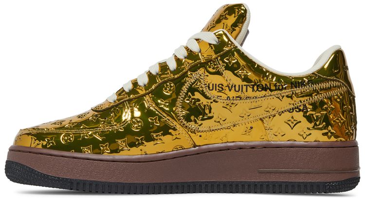 Louis Vuitton x Air Force 1 Low Metallic Gold