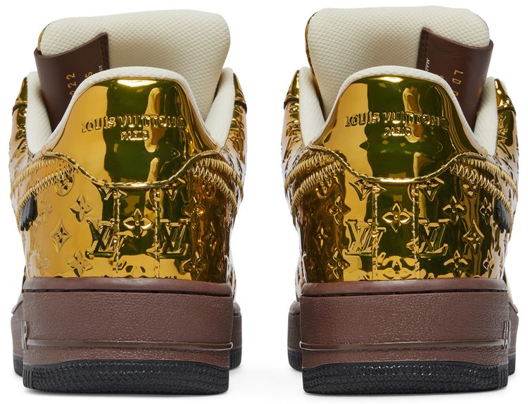 Louis Vuitton x Air Force 1 Low Metallic Gold
