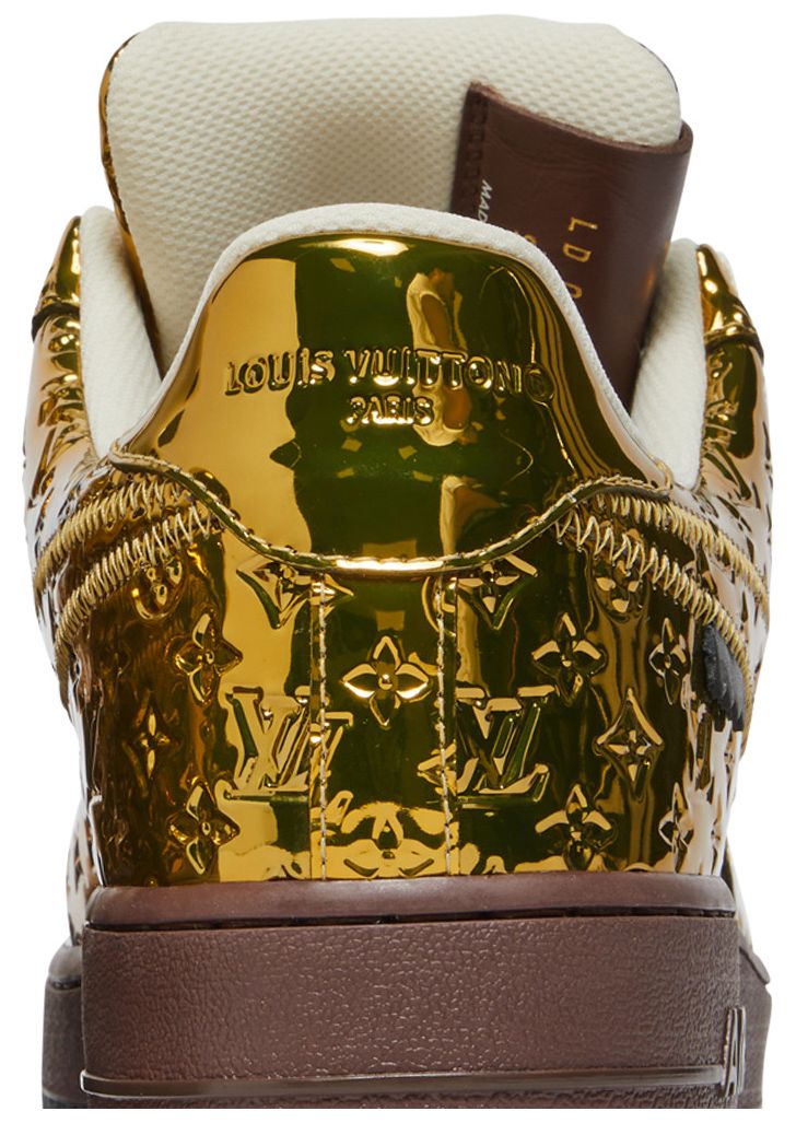 Louis Vuitton x Air Force 1 Low Metallic Gold