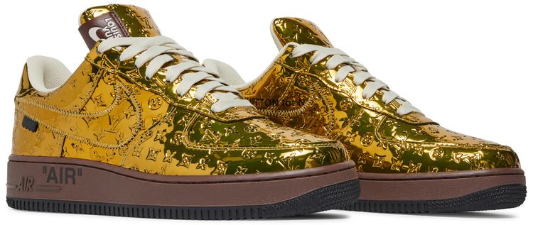 Louis Vuitton x Air Force 1 Low Metallic Gold