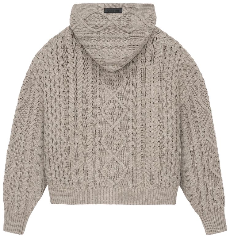 Fear of God Essentials Cable Knit Hoodie Core Heather
