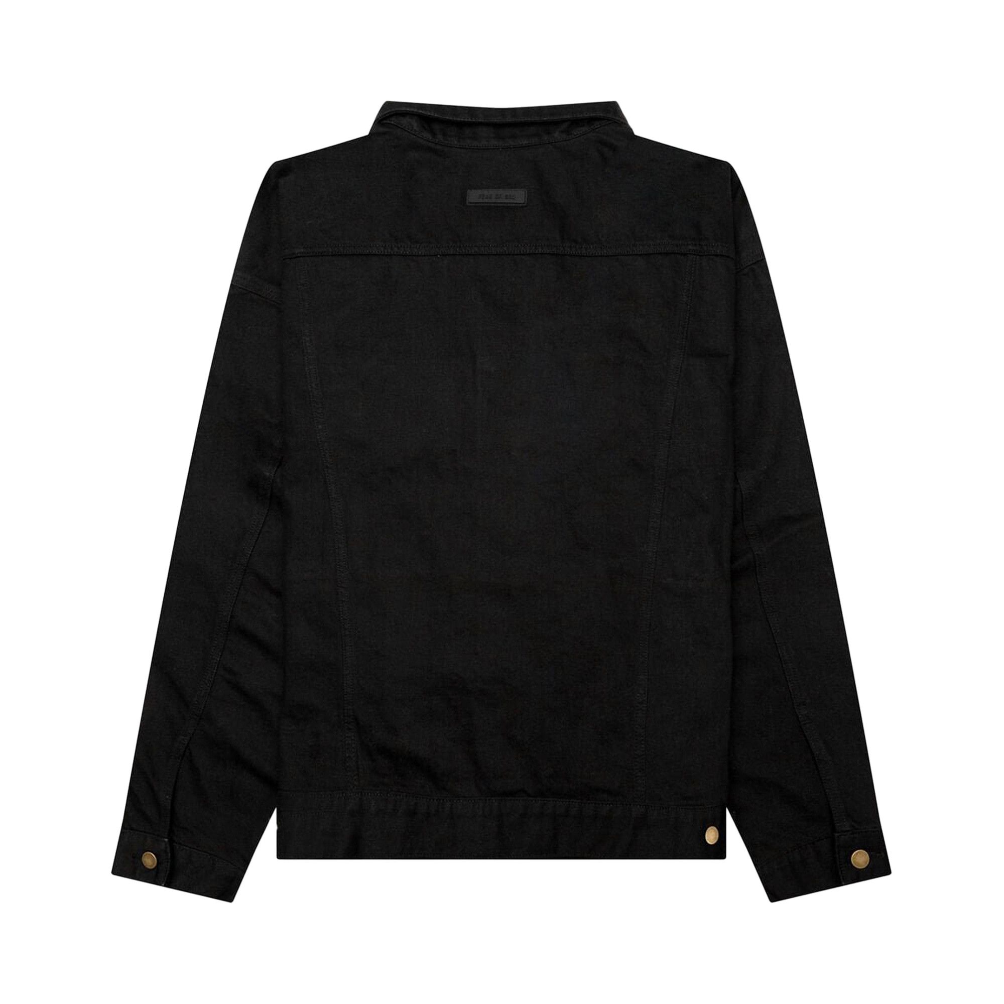 Fear of god black denim jacket deals