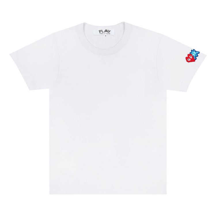 Comme des Garcons PLAY Double Heart T Shirt White