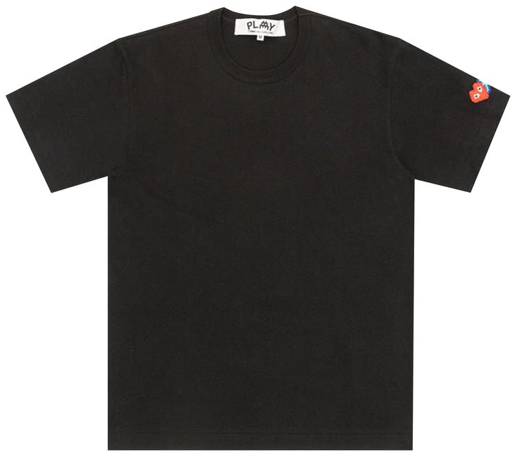 Comme des Garcons PLAY Double Heart T Shirt Black