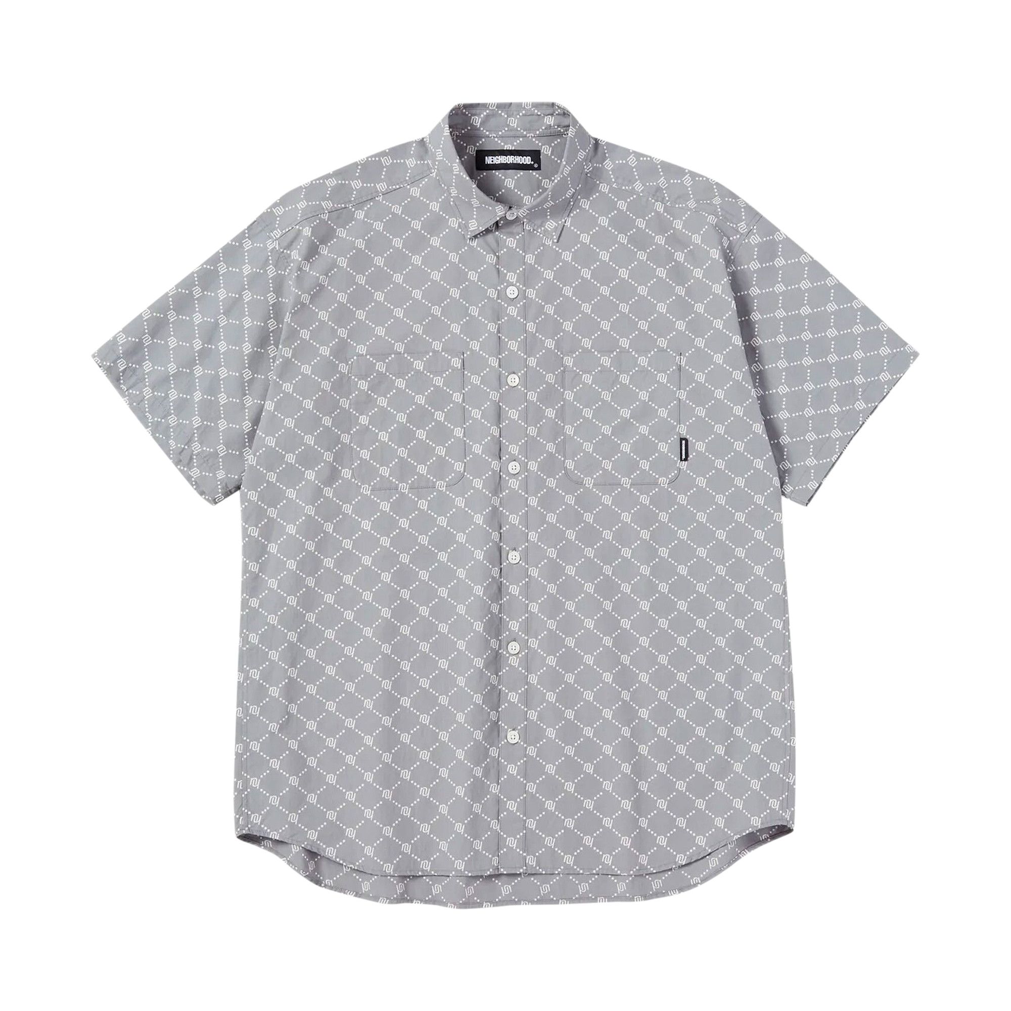 Buy Neighborhood Monogram Short-Sleeve Shirt 'Grey' - 221TSNH