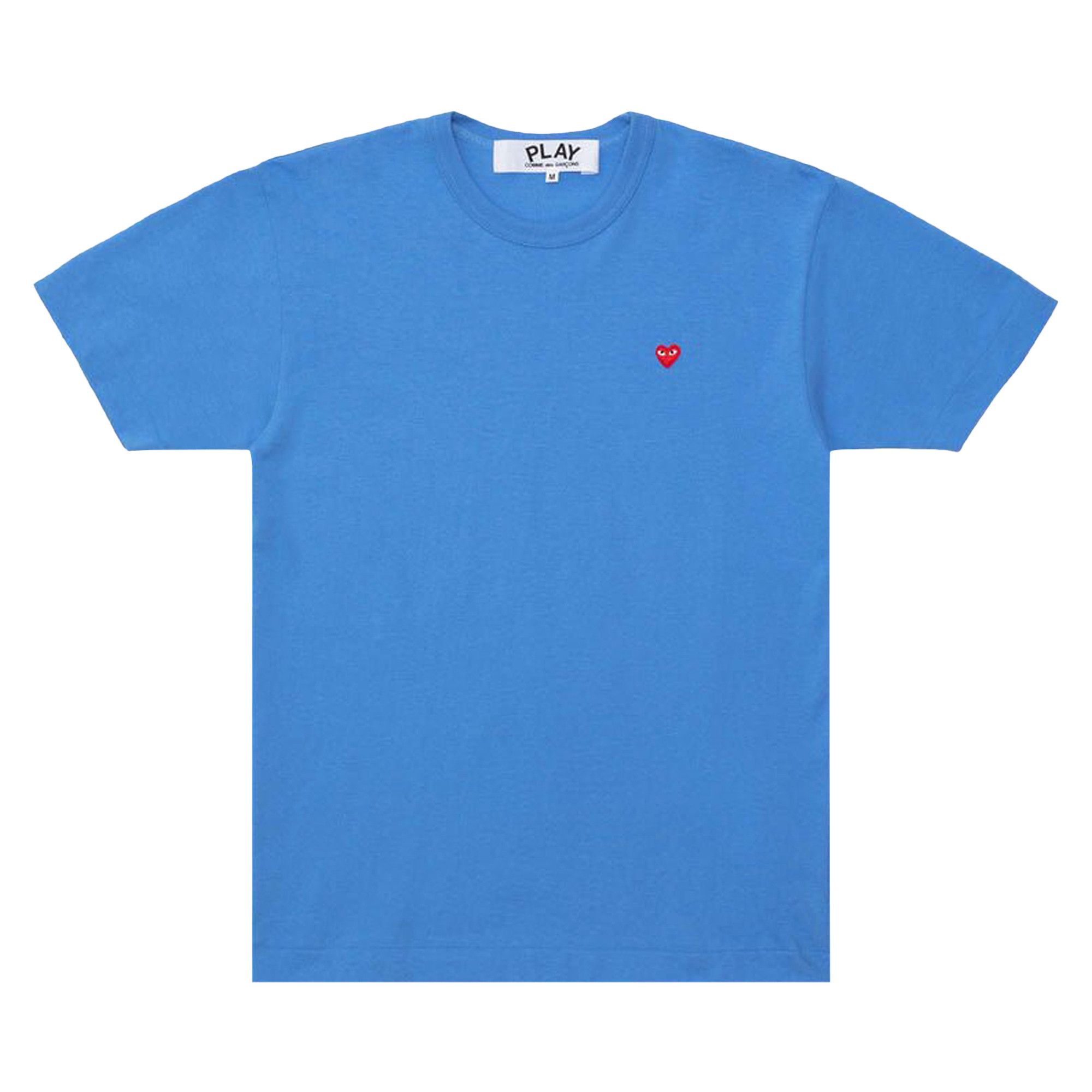 Tシャツ・カットソー COMME DES GARCONS Men T Shirts AXT0101 Blue Comme Des Garçons Play logo-appliqué Cotton T-shirt | Blue