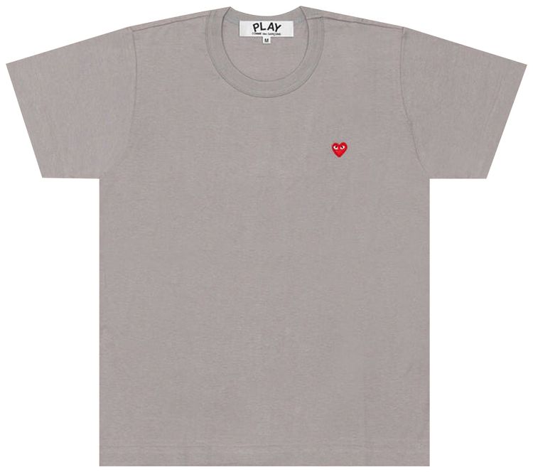 Comme des Garcons PLAY Small Heart T Shirt Grey
