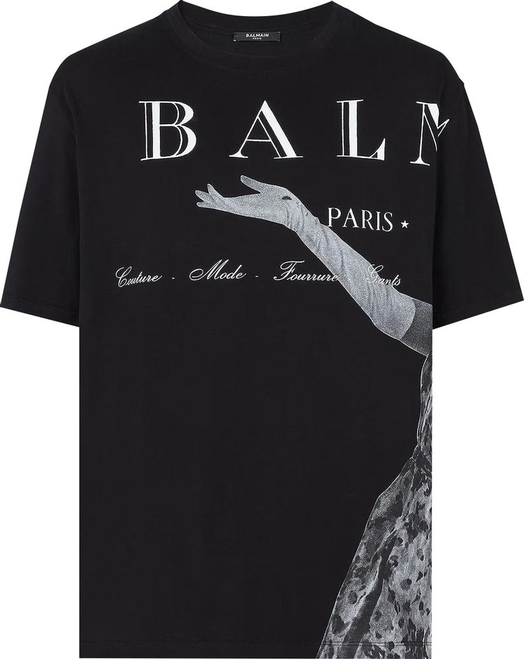 Balmain Jolie Madame Printed T-Shirt 'Black'