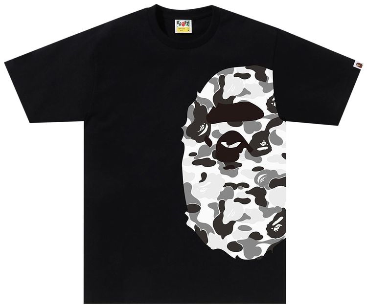 BAPE ABC Camo Side Big Ape Head Tee BlackGrey