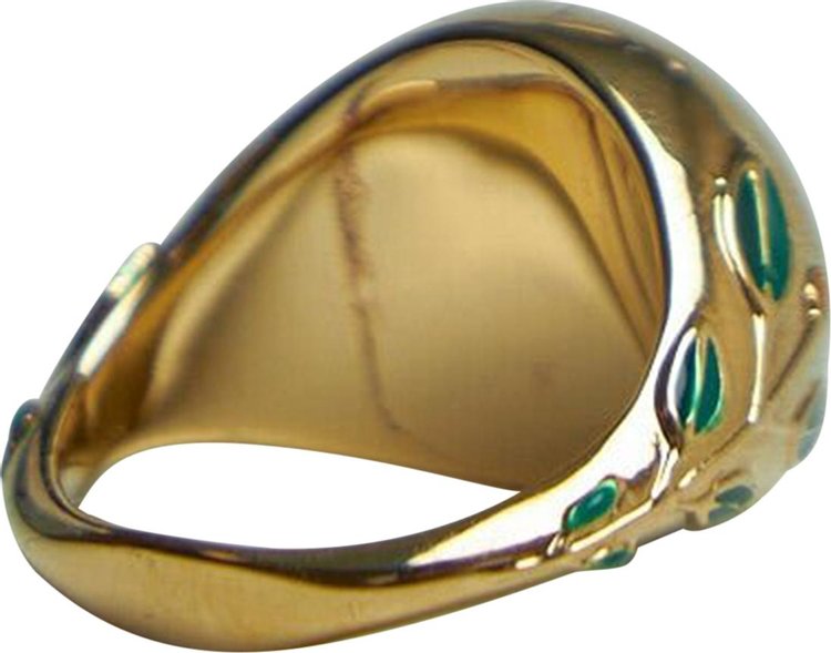 Casablanca Pearl Signet Ring GoldPearlGreen