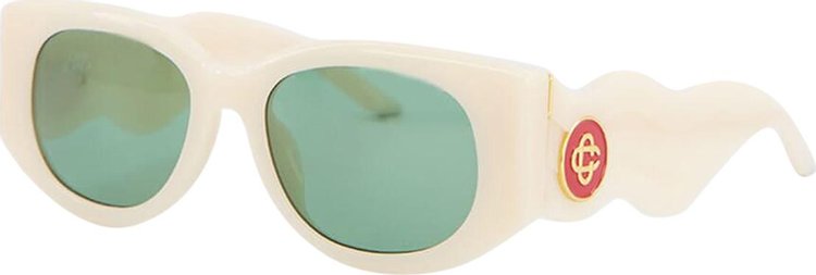 Casablanca Memphis Sunglasses CreamYellow GoldSolid Grey