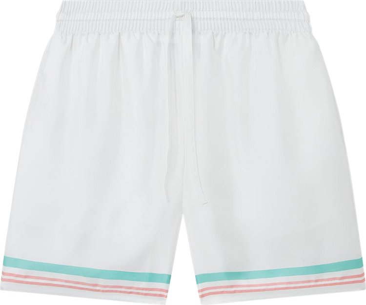 Casablanca Tennis Club Icon Pastelle Shorts 'White/Multicolor'