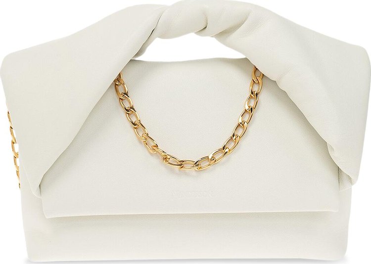 JW Anderson Large Twister Leather Top Handle Bag 'Off White'