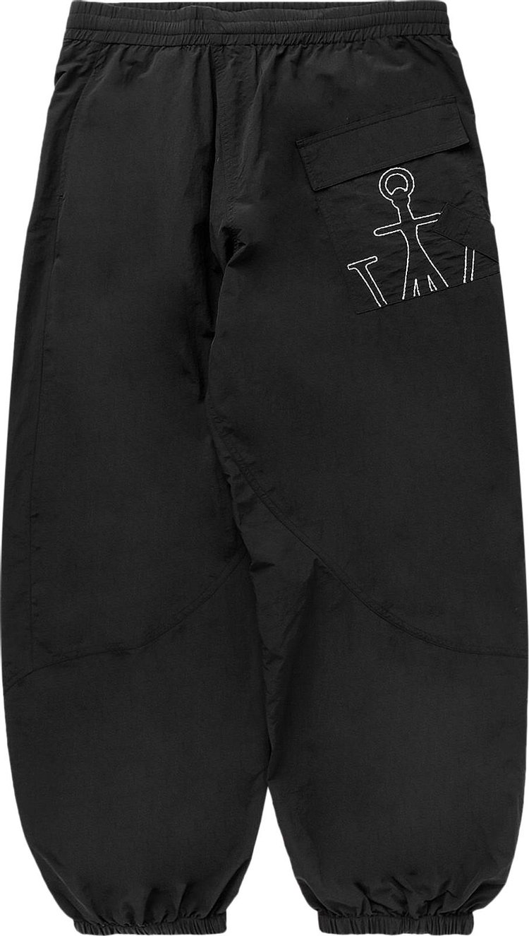 JW Anderson Anchor Logo Embroidered Twisted Joggers 'Black'