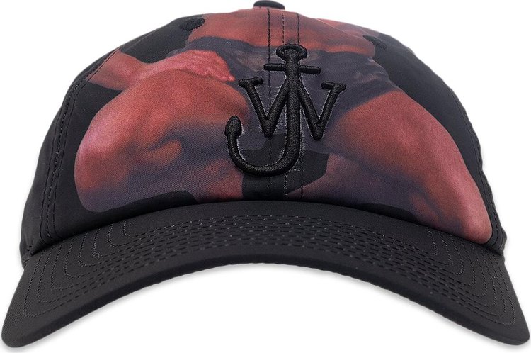 JW Anderson Anchor Embroidery Photograph Print Cap Black