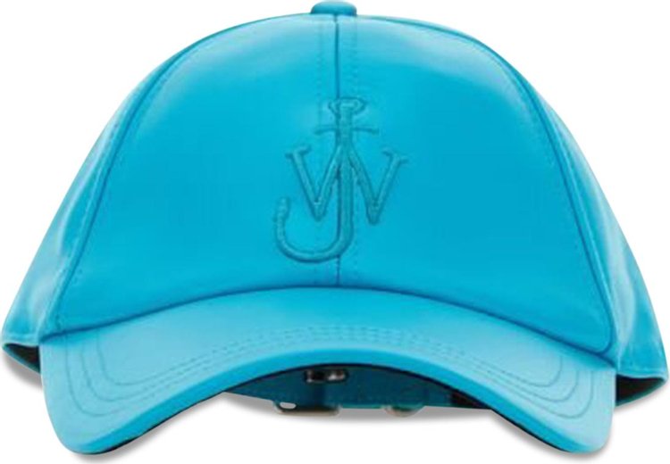 JW Anderson Logo Embroidered Leather Baseball Cap 'Blue'