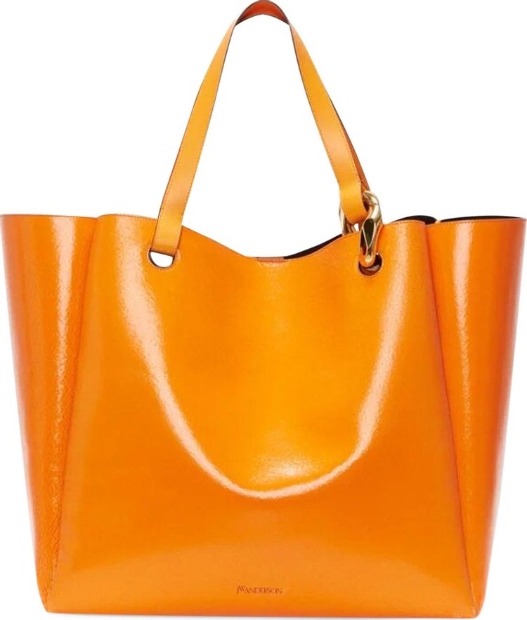 JW Anderson Large Corner Leather Tote Bag 'Orange'