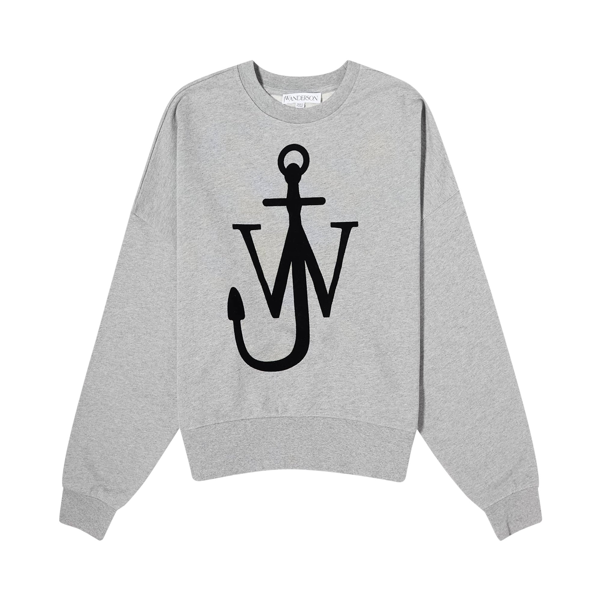 Buy JW Anderson Anchor Logo Sweatshirt 'Grey Melange' - JW0137 