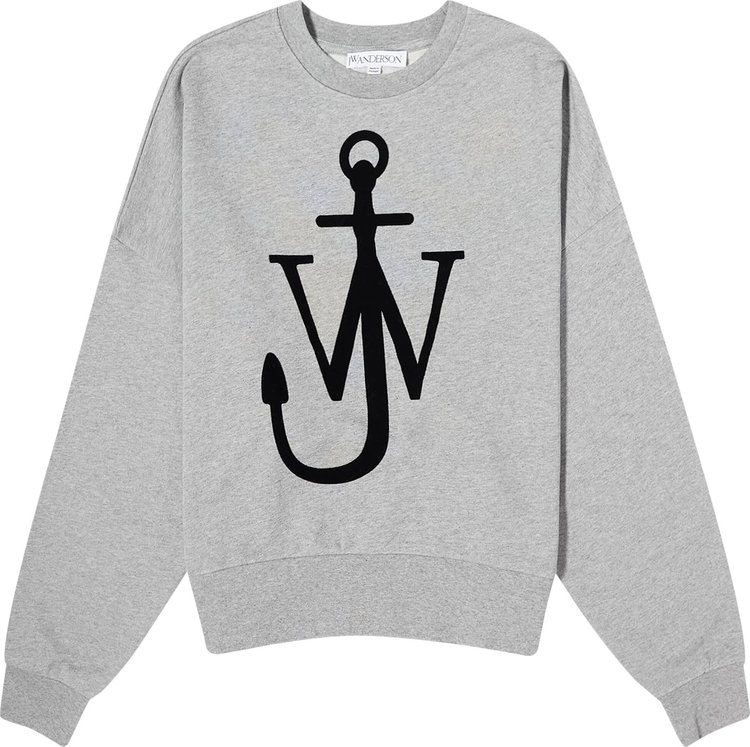 JW Anderson Anchor Logo Sweatshirt 'Grey Melange'