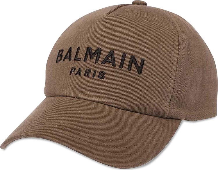 Balmain Embroidered Cap 'Brown'