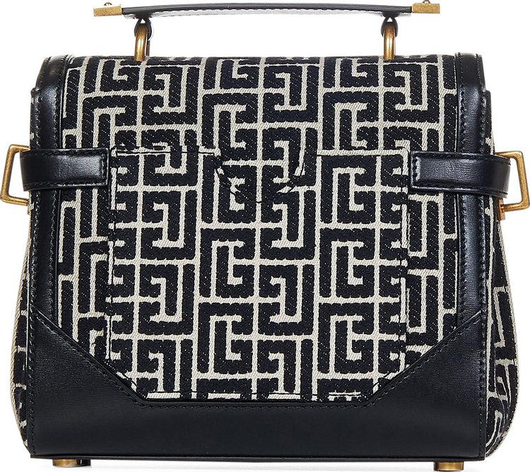 Balmain Bicolor Jacquard B Buzz 23 Bag Black