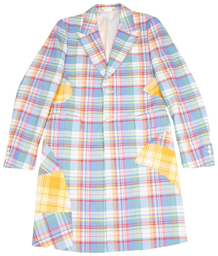 Comme des Garcons Other Plaid Patterns Wool Coat BlueYellow