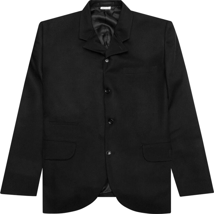 Comme des Garcons Homme Plus Deux Zipped Wool Blazer Black