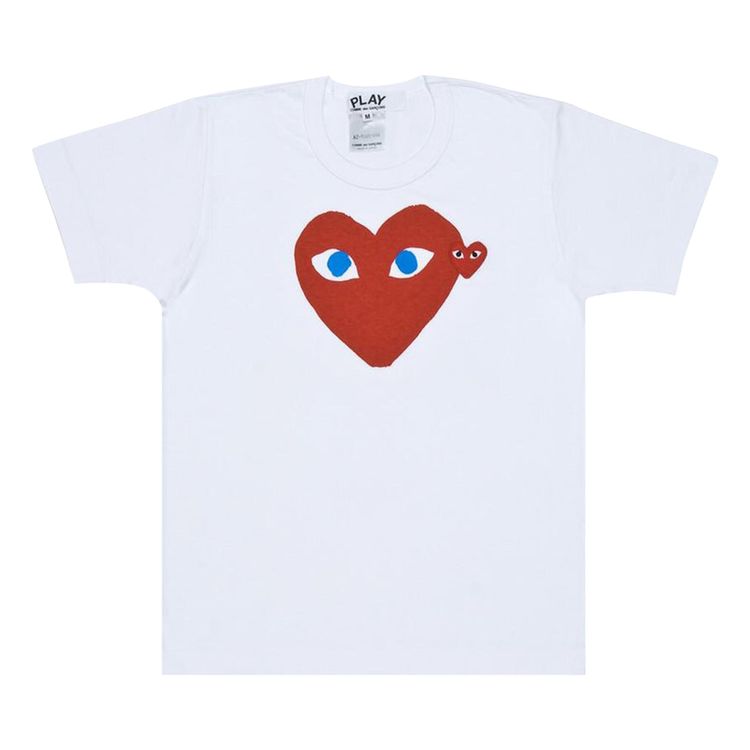Comme des Garcons PLAY Heart Emblem Tee White
