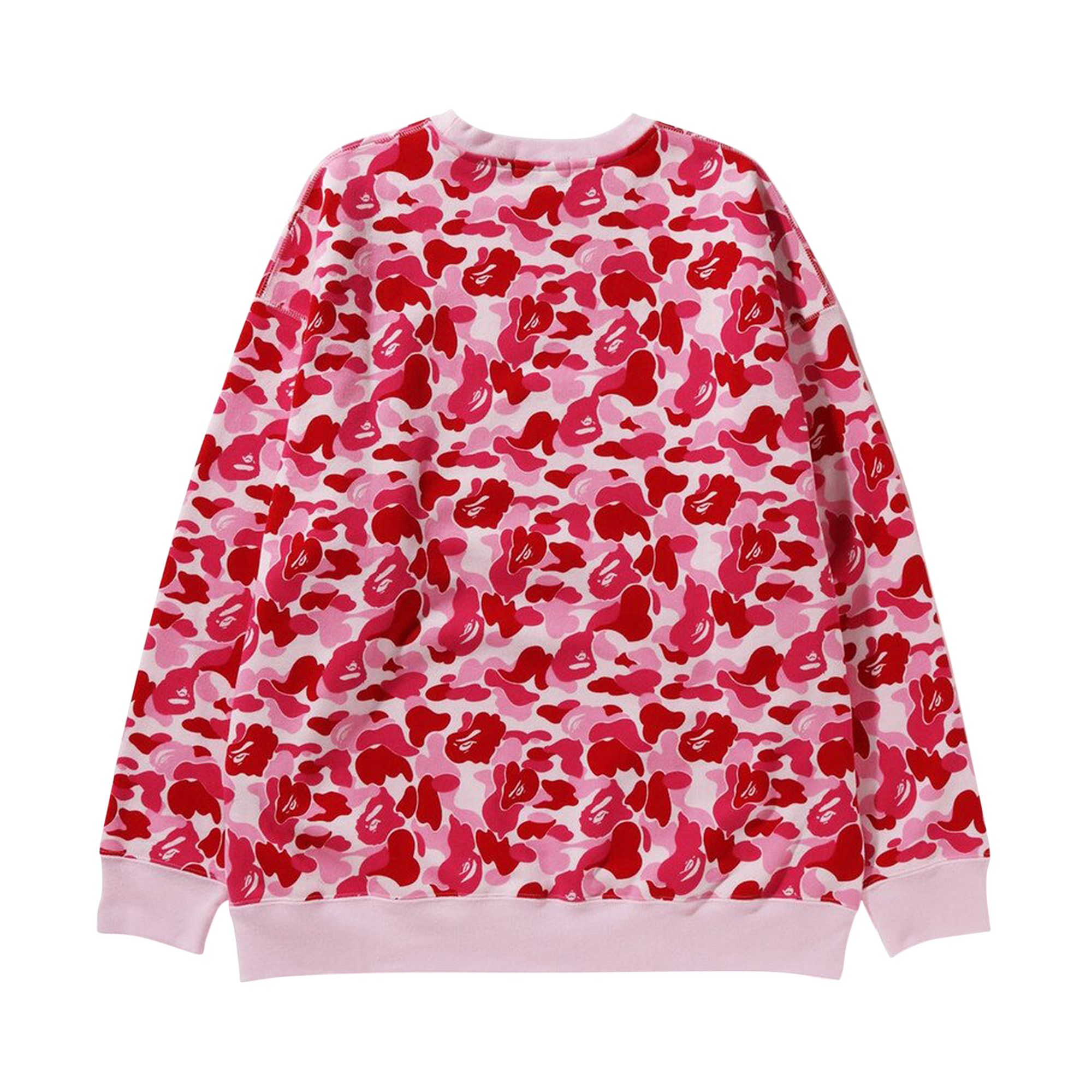 Buy BAPE ABC Camo Crewneck Relax Pink 1J80 213 004 PINK GOAT DE