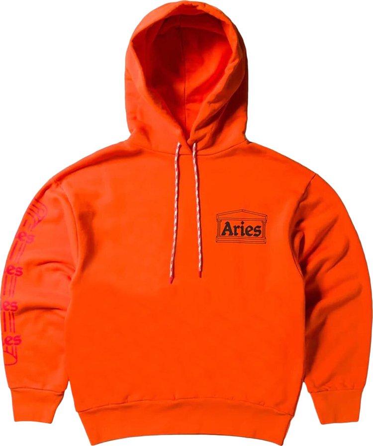 Aries Logo Print Hoodie 'Orange'